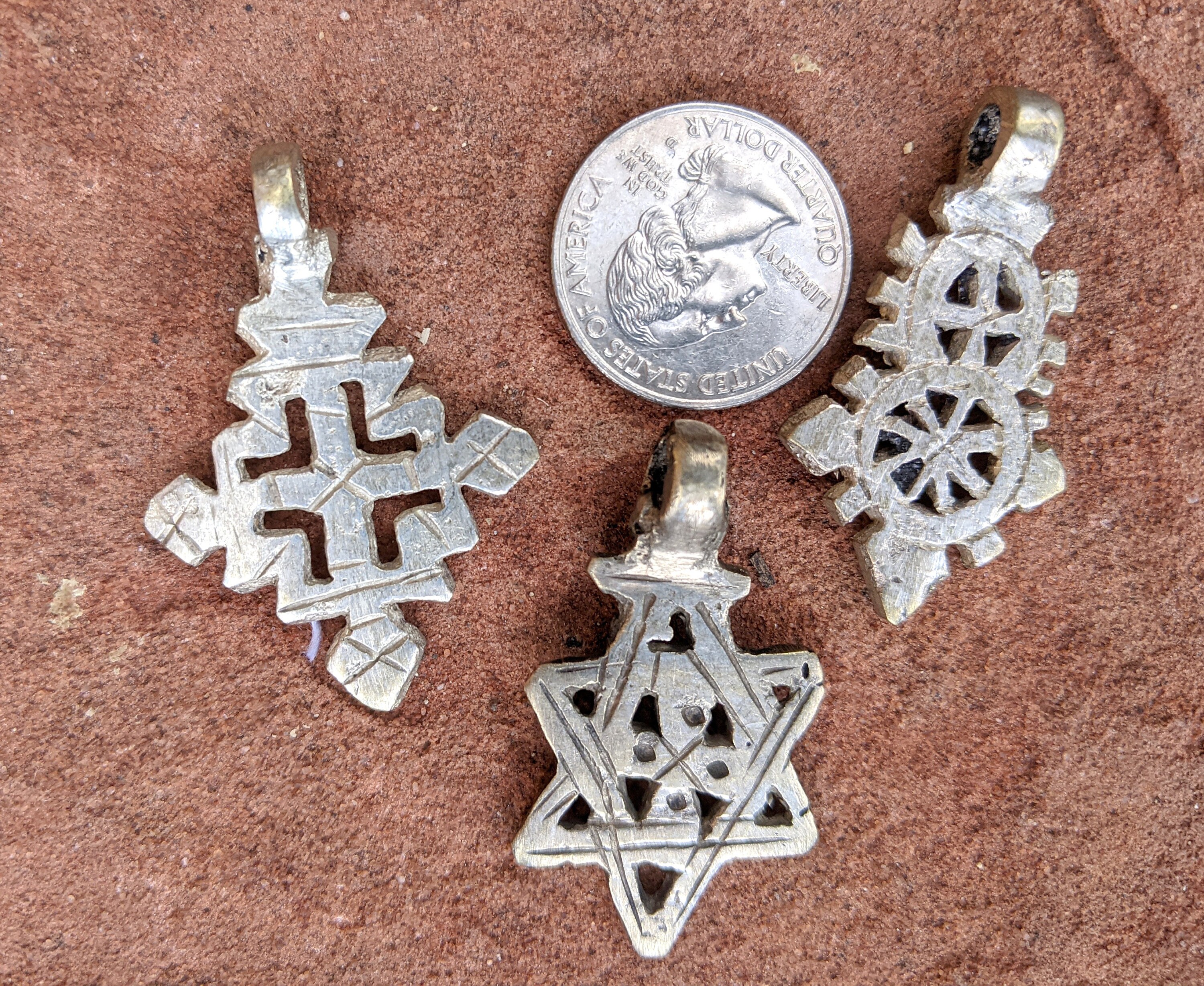 On Sale: 3 Coptic Cross Pendants | Etsy