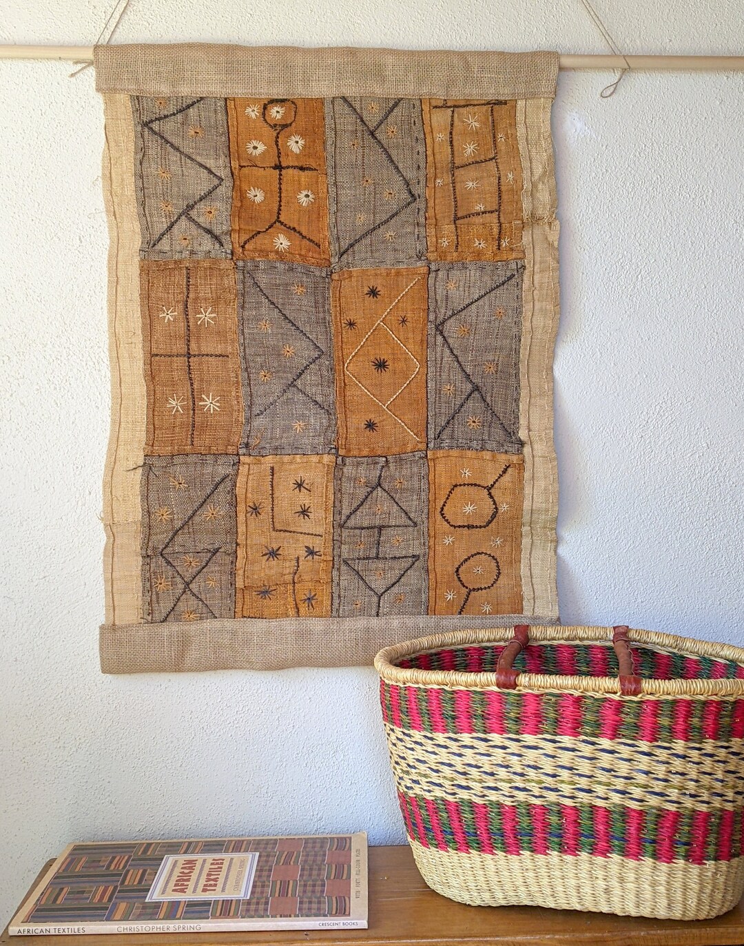 Hand Made African Kuba Cloth Wall Hanging Etsy