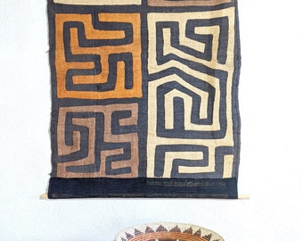 Hand Made African Kuba Cloth Wall Hanging