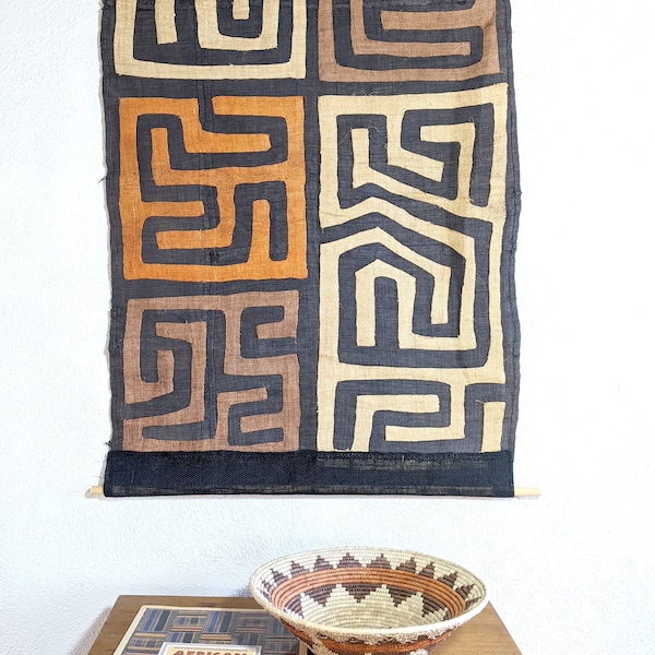 Hand Made African Kuba Cloth Wall Hanging