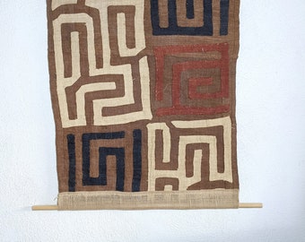 Hand Made African Kuba Cloth Wall Hanging