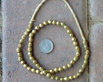 Vintage Brass Bicone Beads