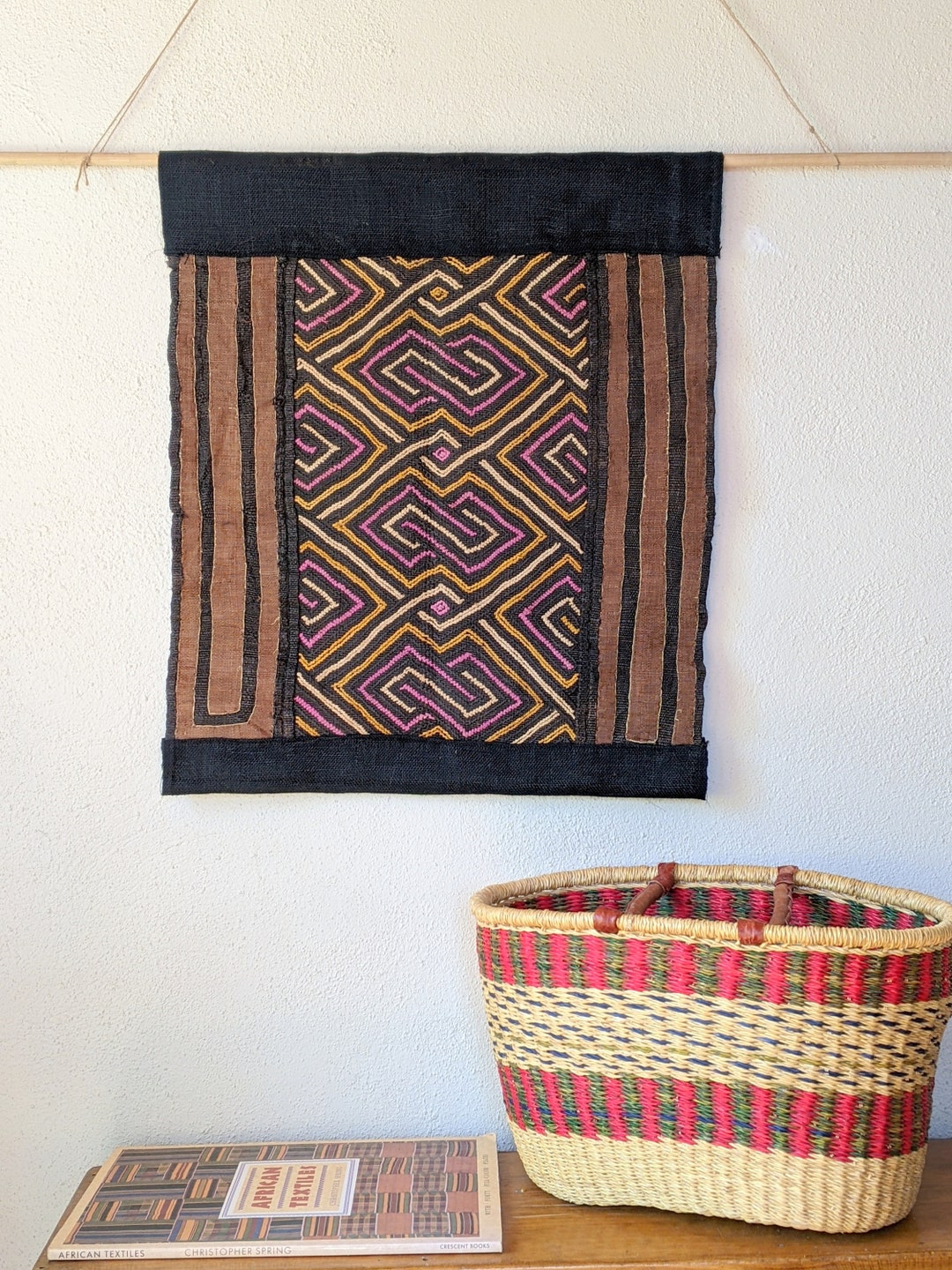Hand Made African Kuba Cloth Wall Hanging - Etsy