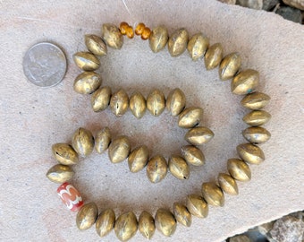 African Coin Metal Beads: Brass 11x15mm