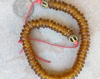 Ghana Glass Disk Beads: Short Strand