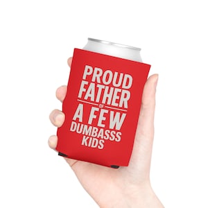 Funny Fathers Day Can Cooler, Dad Joke Beer Sleeve, Gift for Him, Beverage Holder, Insulated Drink Holder
