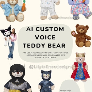 AI Custom Voice Message Teddy Bear - Hear Your Loved One Again