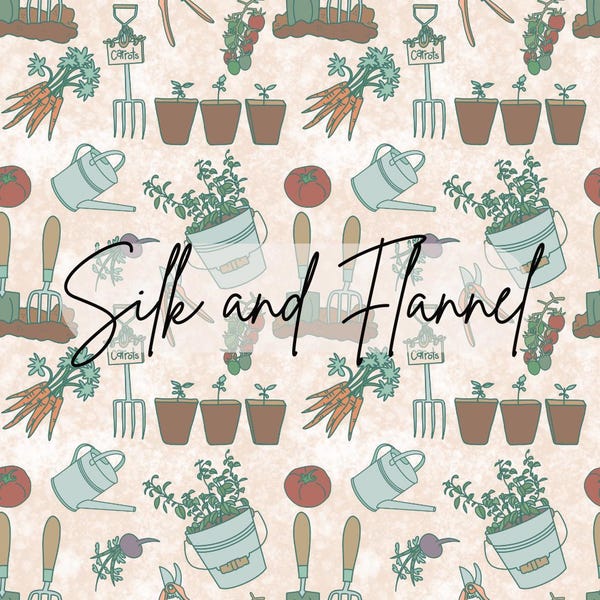 Garten Veggie Frühling Nahtlose Muster Hand gezeichnet PNG Download Digitales Papier Sublimation Stoff Oberfläche Design Karotte Rüben Tomaten