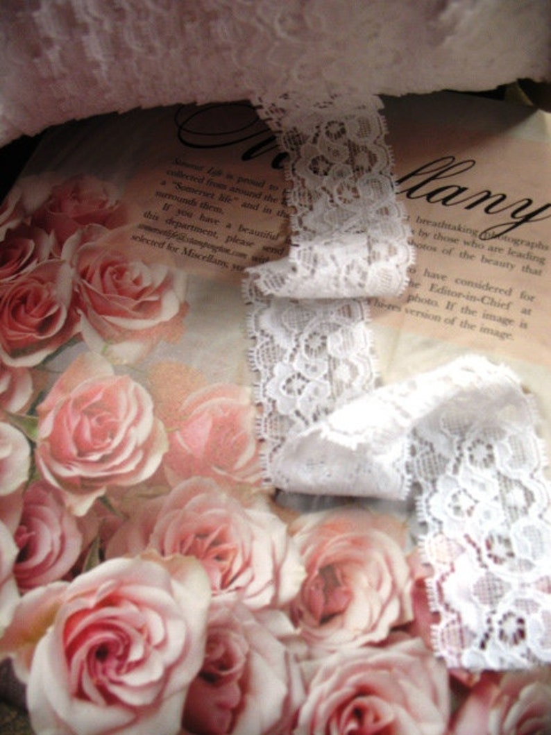 Simple beautiful 25 yards 1 14 width double side stretch white lace trim white wedding bridal stretch lace trim ...soft ST