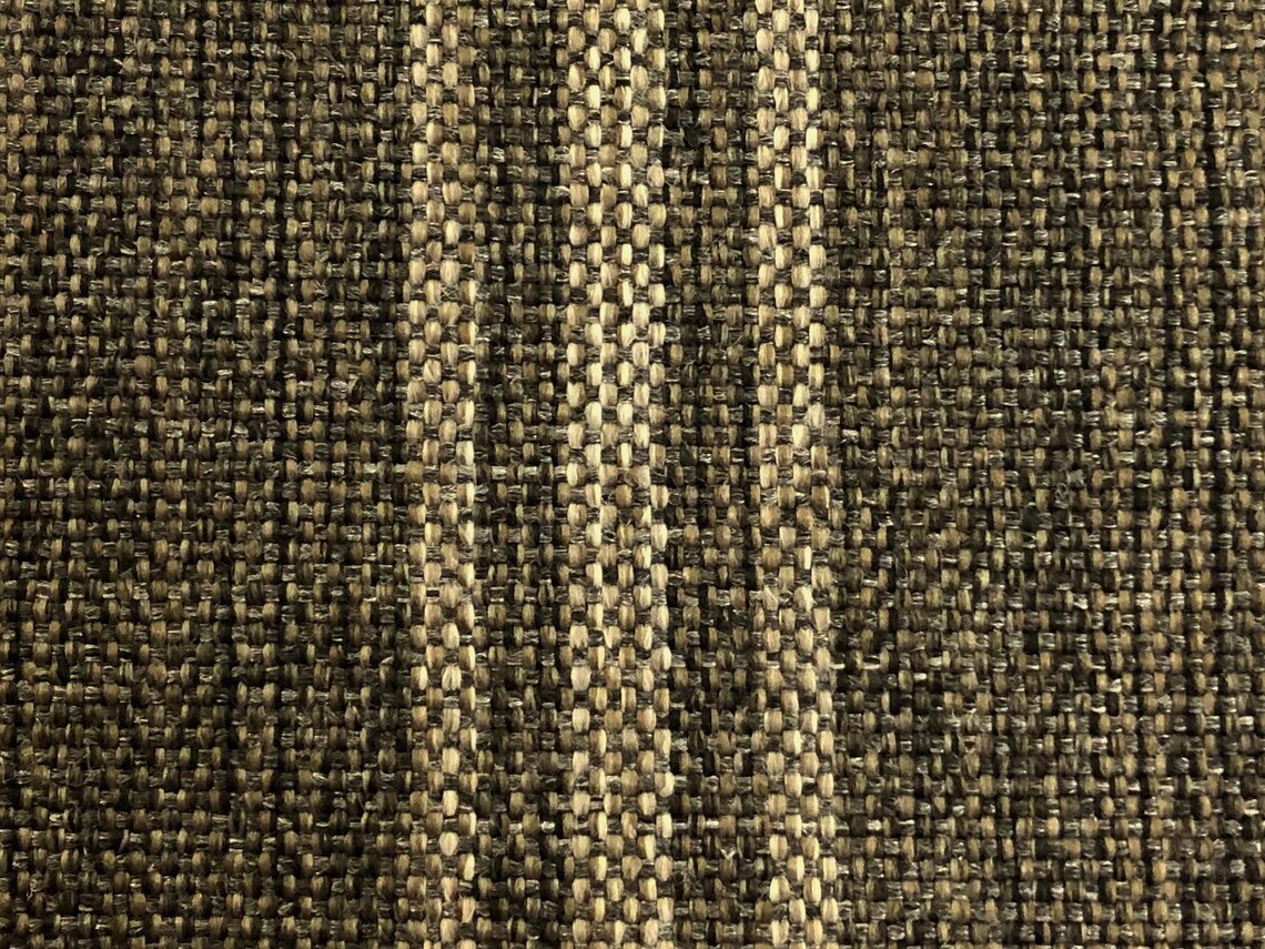 Heavy Duty Brown Grey Stripe Upholstery Fabric | Etsy