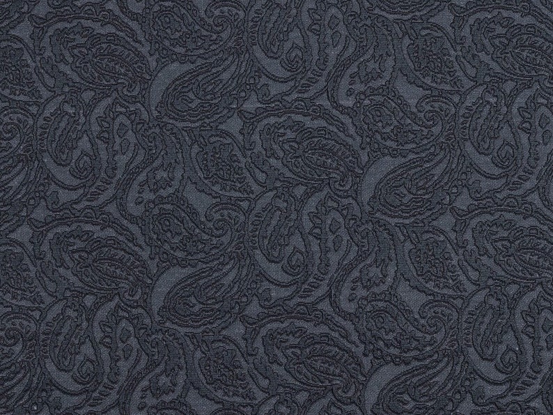 Heavy Duty Denim Navy Blue Paisley Upholstery Drapery Fabric - Etsy