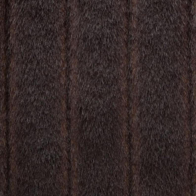 60 Wide Novelty Dark Brown Bear Striped Stripe Faux Fur Fabric for Upholstery Sewing Crafts Throw Decorative Pillow Home Decor SLX16