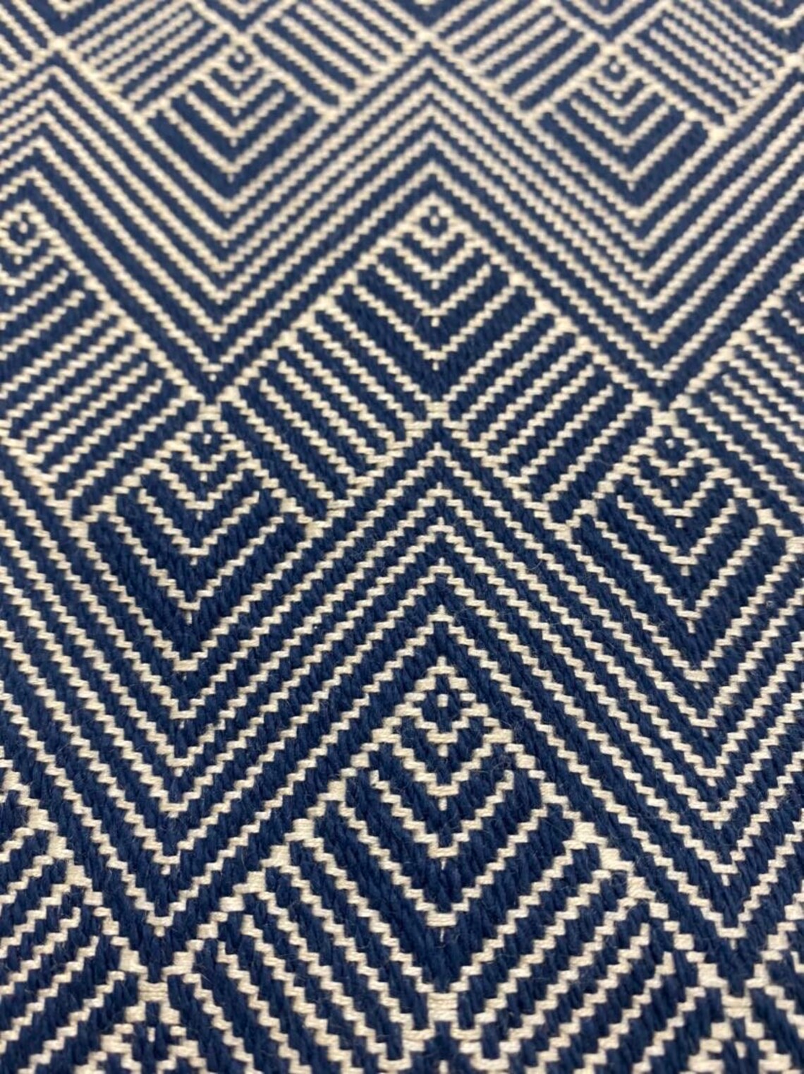 Thibaut Maddox Navy Blue White Geometric Water & Stain Etsy