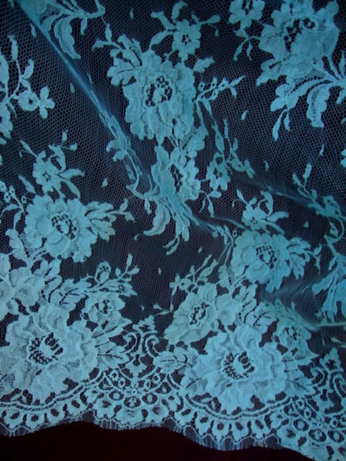 35 Wide 89 cm French Solstiss Leavers Lace Cotton Lace Etsy