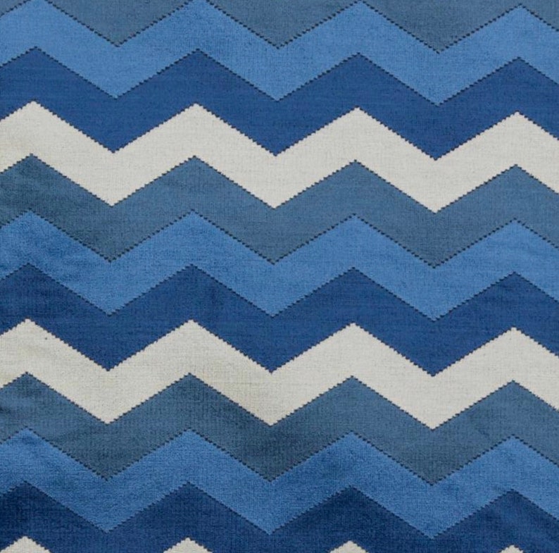 55 Wide Purple Gray Chartreuse Lime Green Aqua Blue Charcoal Zig Zag Geometric Mid Century Modern Velvet Chenille Upholstery Fabric ILV9