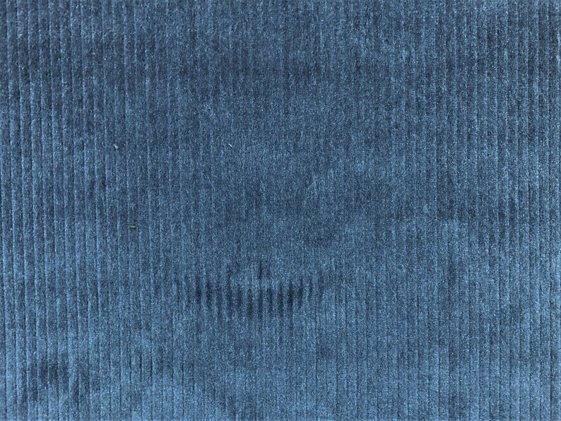 Vintage French Blue Textured Stripe Velvet Upholstery Fabric Etsy