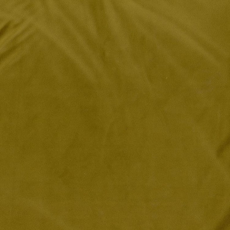 Luxurious Drapey Upholstery Drapery Velvet Fabric Green Olive Ochre