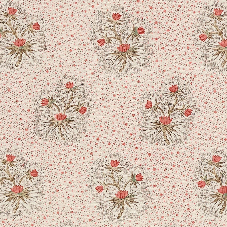 2 Yds Min Schumacher Cassis Floral 2 Colors Rouge Bleu Linen Upholstery Drapery Fabric