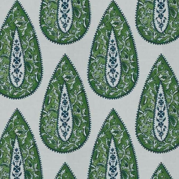 Navy Blue Paisley Fabric - Etsy