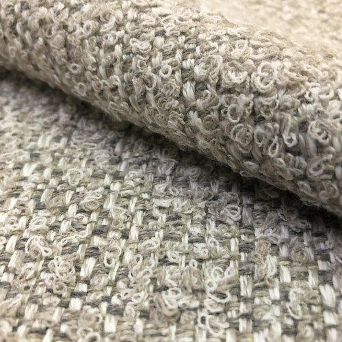 Perennials In the Loop Textured Boucle Whitewash Gray Beige Outdoor Upholstery Fabric shops STA117