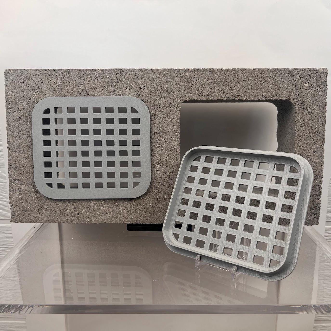 Cinder Block Hole Covers Set of 2 – 5.3” X 4.5” Block Wall Insert Mesh ...