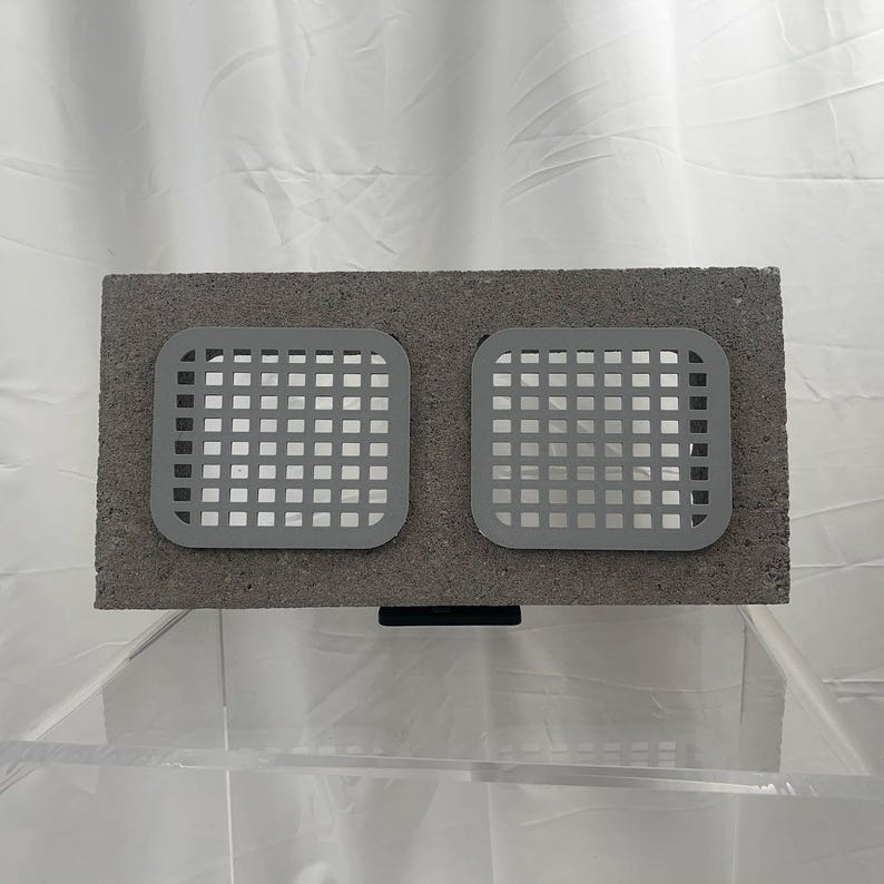 Cinder Block Hole Covers Set of 2 – 5.3” X 4.5” Block Wall Insert Mesh ...