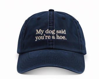 Embroidered Funny Dog Mom Hat, Animal Lover Gift, Washed Trucker Hat