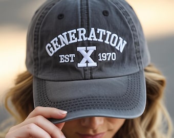 Custom Embroidered Generation X Hat, Gen X Nostalgia Cap