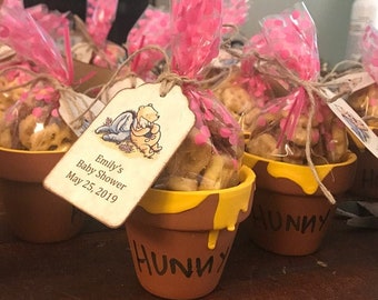 Classic Winnie The Pooh Baby Shower Tags Personalized Thank You Baby Christening Birthday Party Favor Label Tags Vintage Style - 20Tags