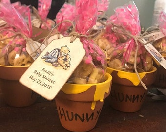 20 Classic Winnie The Pooh Baby Shower Tags Personalized Thank You Baby Christening Birthday Party Favor Label Tags Vintage Rustic Style