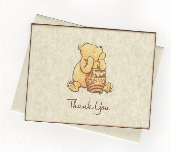 10 Personalizado Baby Shower Fiesta De Cumpleanos Winnie The Pooh Tarjetas De Agradecimiento