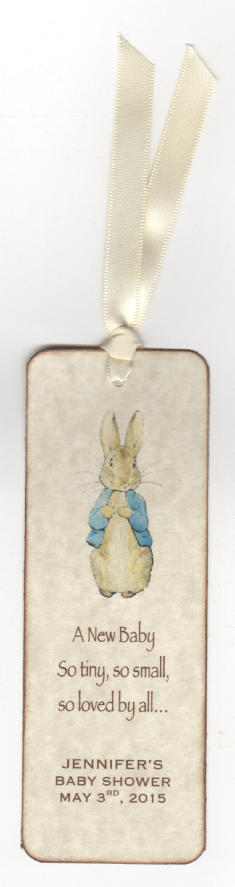 Peter Rabbit Baby Shower Bookmark Favors Personalized Baby Etsy Canada