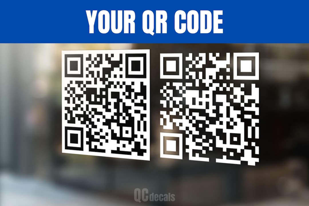 Custom QR Code Outdoor/ Vehicle Vinyl Decals Weatherproof for ...