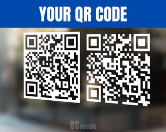 custom QR code outdoor/ vehicle vinyl decals weatherproof for businesses or personal account
