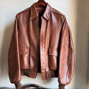 ジャケット・アウター 80s a-2 real leather jacket 80s A-2 real leather bomber jacket old t - メルカリ