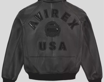 Schwarze Varsity Bomberjacke - Inspiriert von Avirex USA Streetwear, Retro Moto Jacke, 90er Jahre Vintage Style Oberbekleidung für Herren & Damen