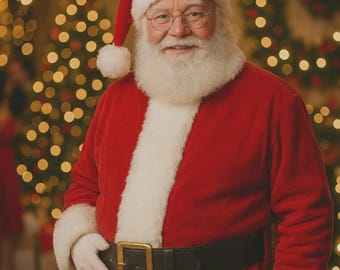 Red Velvet Faux Fur Trim Santa Suit: Professional Christmas Costumes