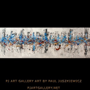 Enormous original abstract by Paul Juszkiewicz 72 inch 6 ft long Free Shipping image 1