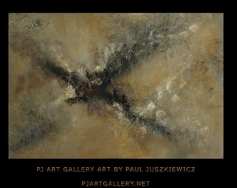 The Meva abstract by Paul Juszkiewicz 36"x24" gray brown black