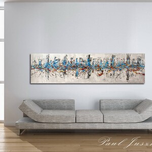 Enormous original abstract by Paul Juszkiewicz 72 inch 6 ft long Free Shipping image 2