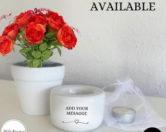 Personalized Memorial Candle Holder – Remembrance Gift, Sympathy Keepsake