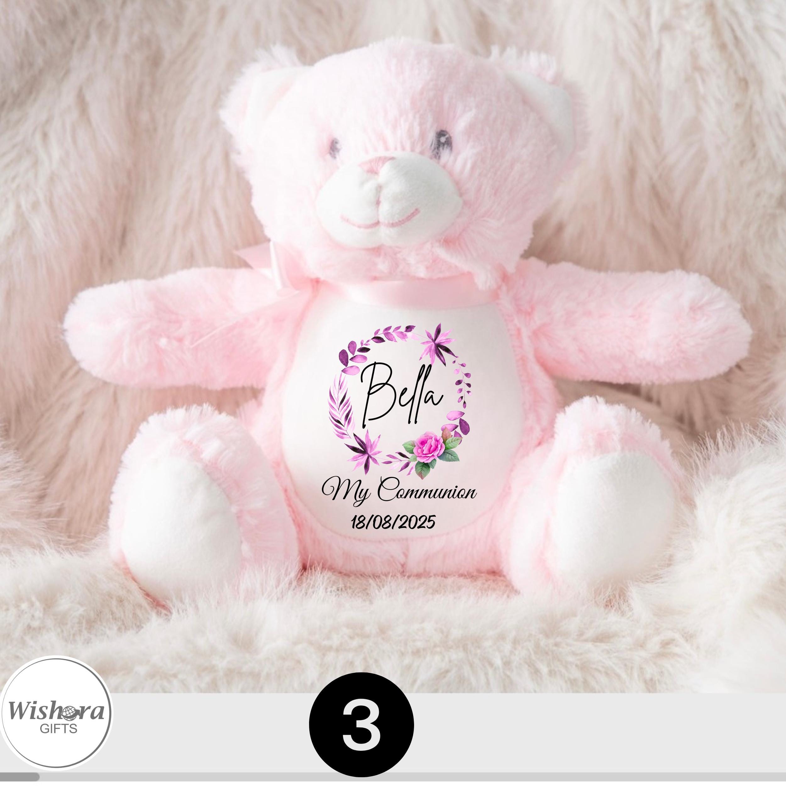 Personalized Plush Animal – Communion or Baptism Gift, Keepsake Toy - Etsy