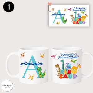 Personalised Kids Mug – Custom Name & Theme | Dinosaur, Superhero, Fairy  More | Cute Birthday Gift for Boys  Girls