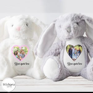 Personalized Plush Toy with Photo & Message: Custom Memorial Gift