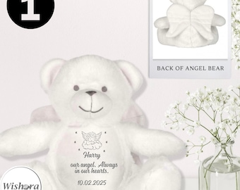 Um Abraço do Céu – Peluche ou Enfeite Personalizado com Foto e Texto – Presente de Luto – Lembrança Carinhosa