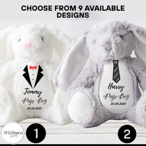 Personalisierte Geschenke für Blumenmädchen und Page Boy | Kuscheltiere, Ornamente und Taschen | Mit Name und Datum | Wishora Gifts