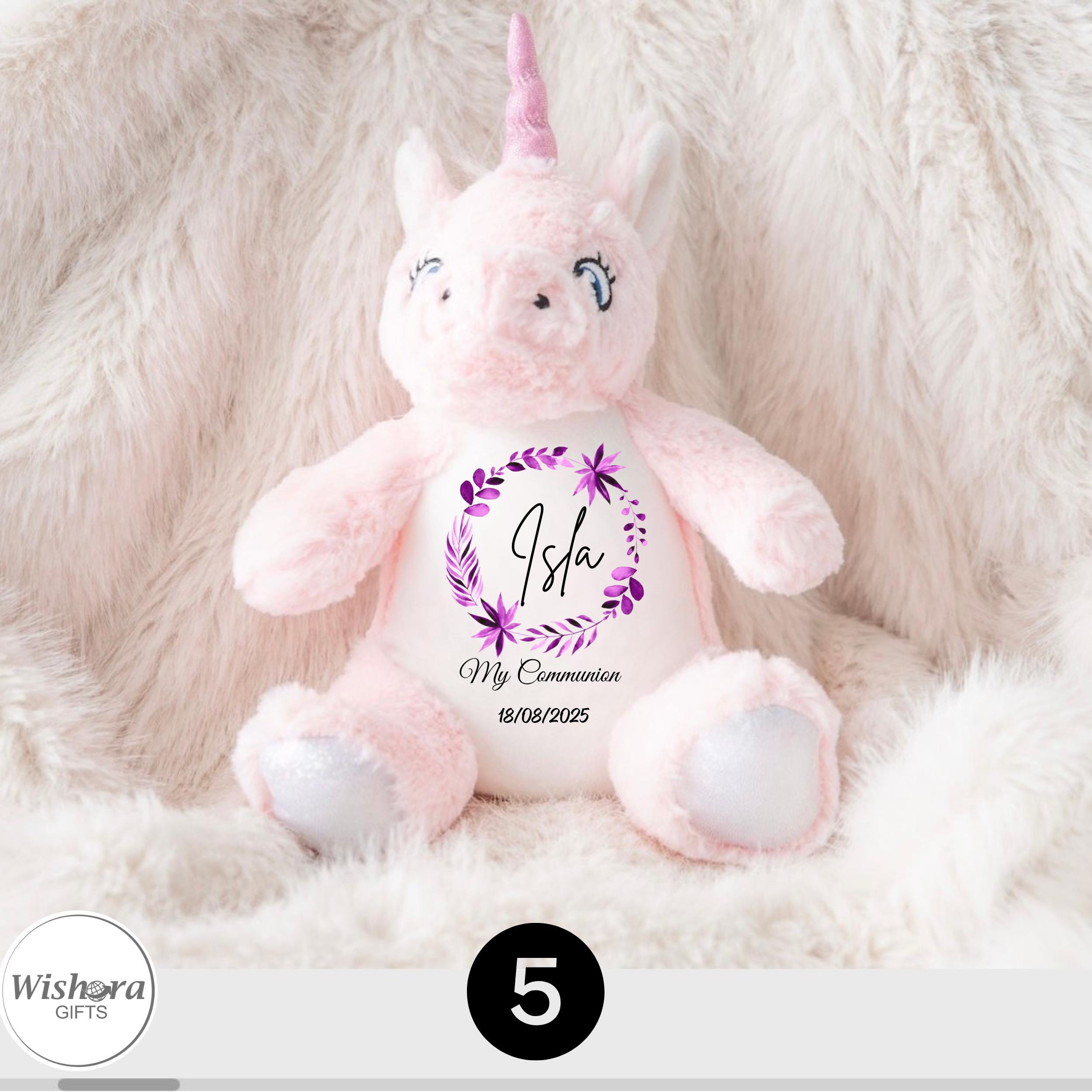 Personalized Plush Animal – Communion or Baptism Gift, Keepsake Toy - Etsy