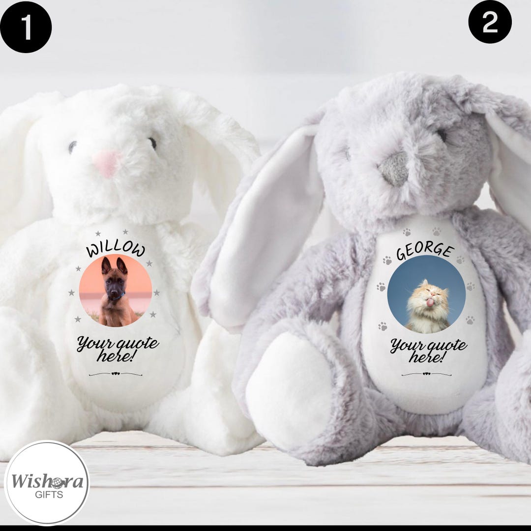 Custom Memory Animals Personalized Pet Plush Toy | Custom Photo and Name | Pet Memorial ...