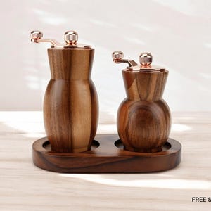 Handcrafted Bohemian Wooden Pepper Grinder – Adjustable Coarseness | Stylish & Functional Spice Mill | Gift for her