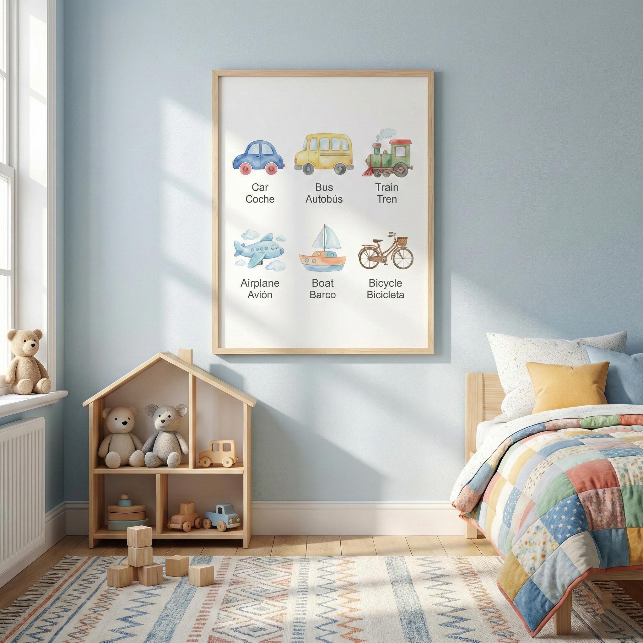Bilingual Educational Posters Spanish English Montessori Classroom ...